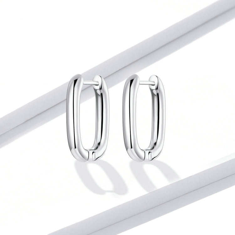 Platinum Plated Simple Ear Buckle Women Earrings