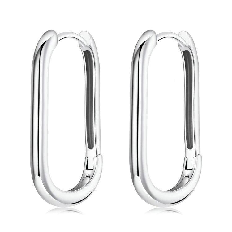 Platinum Plated Simple Ear Buckle Women Earrings