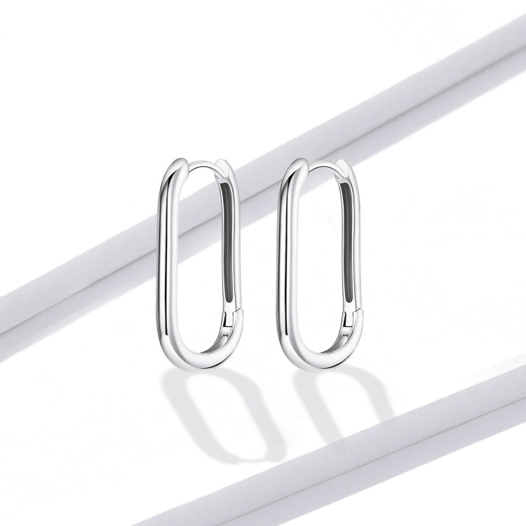 Platinum Plated Simple Ear Buckle Women Earrings