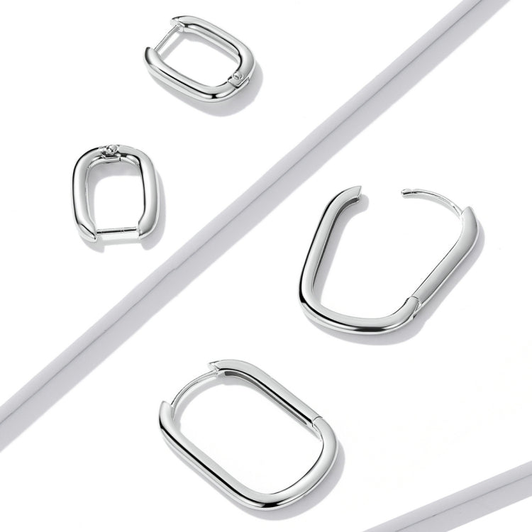 Platinum Plated Simple Ear Buckle Women Earrings