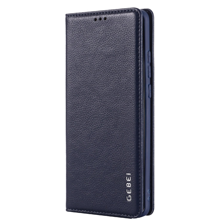 For Huawei P30 Pro GEBEI Top-grain Leather Horizontal Flip Protective Case with Holder & Card Slots