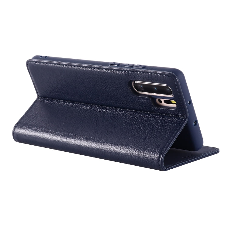 For Huawei P30 Pro GEBEI Top-grain Leather Horizontal Flip Protective Case with Holder & Card Slots