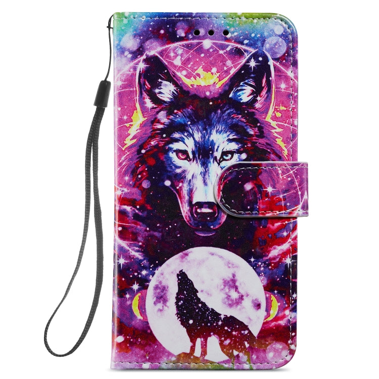 For iPhone 13 Painted Pattern Horizontal Flip Leather Case with Holder & Card Slots & Photo Frame