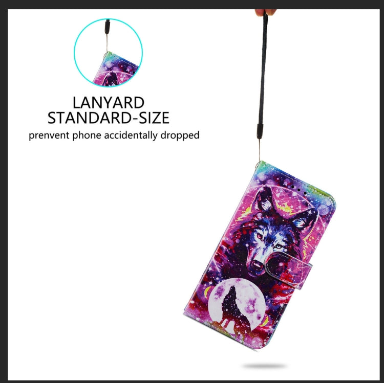 For iPhone 13 Painted Pattern Horizontal Flip Leather Case with Holder & Card Slots & Photo Frame