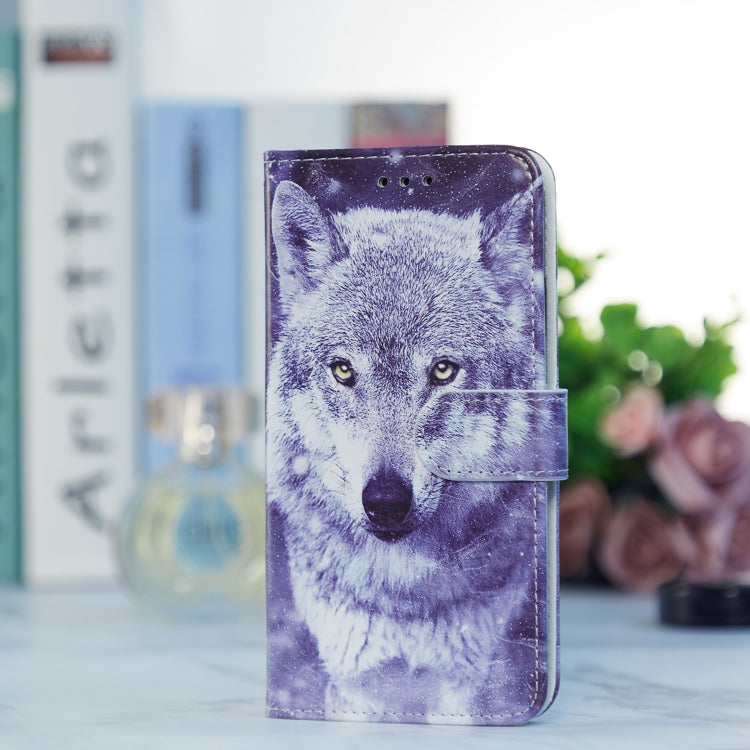 For iPhone 13 Painted Pattern Horizontal Flip Leather Case with Holder & Card Slots & Photo Frame
