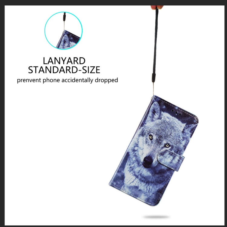 For iPhone 13 Painted Pattern Horizontal Flip Leather Case with Holder & Card Slots & Photo Frame