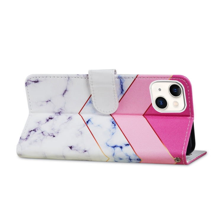 For iPhone 13 Painted Pattern Horizontal Flip Leather Case with Holder & Card Slots & Photo Frame