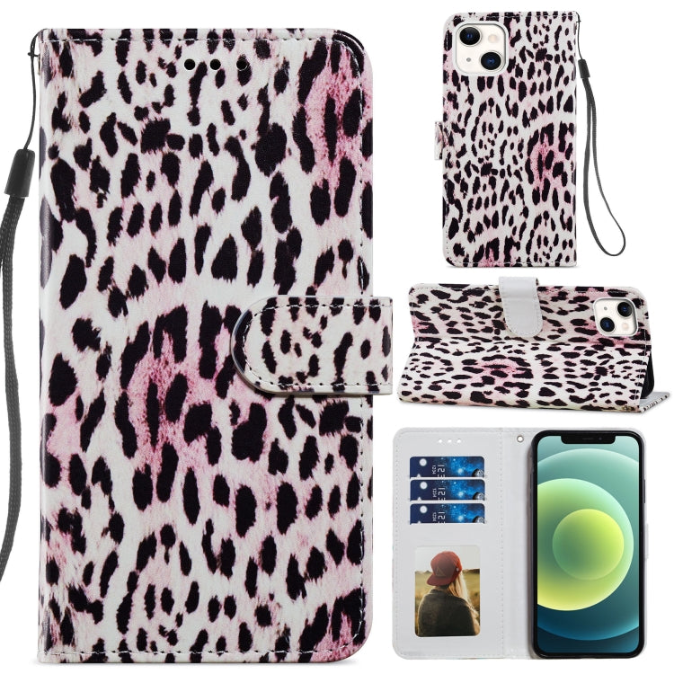 For iPhone 13 Painted Pattern Horizontal Flip Leather Case with Holder & Card Slots & Photo Frame