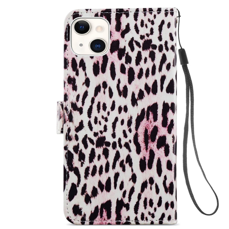 For iPhone 13 Painted Pattern Horizontal Flip Leather Case with Holder & Card Slots & Photo Frame
