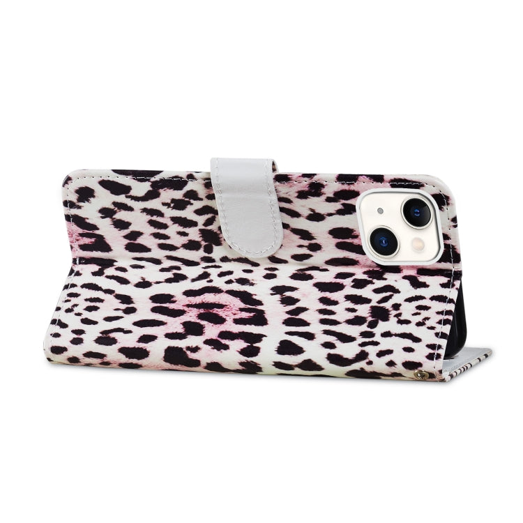 For iPhone 13 Painted Pattern Horizontal Flip Leather Case with Holder & Card Slots & Photo Frame