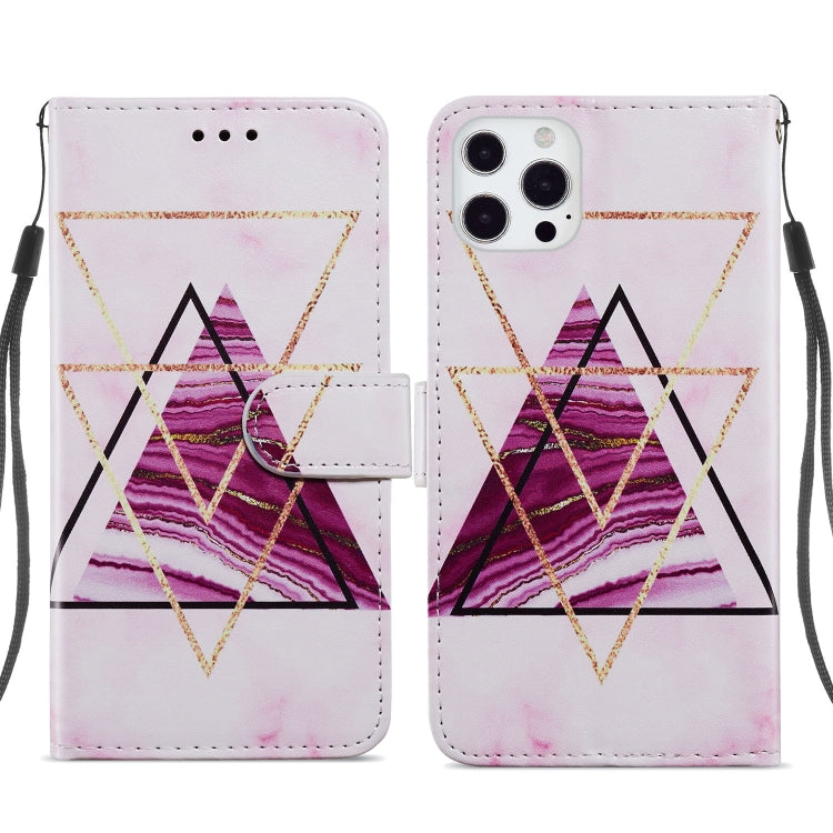 For iPhone 13 Pro Painted Pattern Horizontal Flip Leather Case with Holder & Card Slots & Photo Frame