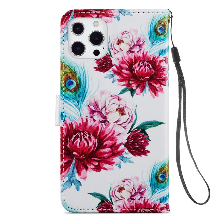 For iPhone 13 Pro Painted Pattern Horizontal Flip Leather Case with Holder & Card Slots & Photo Frame