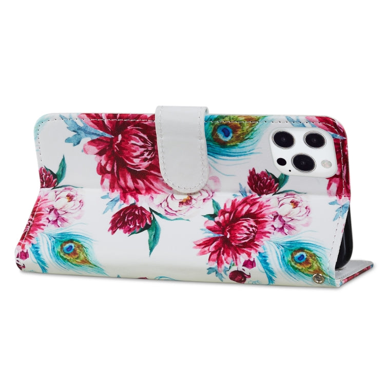 For iPhone 13 Pro Painted Pattern Horizontal Flip Leather Case with Holder & Card Slots & Photo Frame