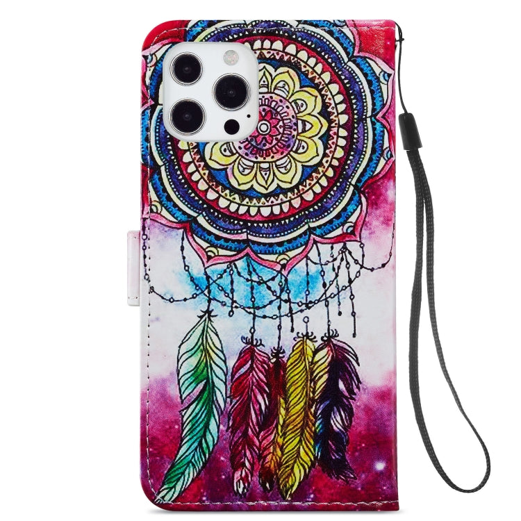 For iPhone 13 Pro Painted Pattern Horizontal Flip Leather Case with Holder & Card Slots & Photo Frame