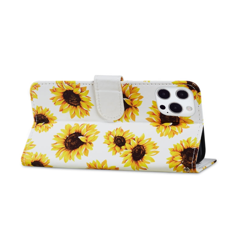 For iPhone 13 Pro Painted Pattern Horizontal Flip Leather Case with Holder & Card Slots & Photo Frame