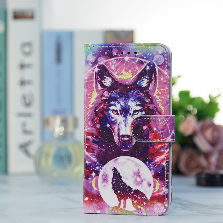 For iPhone 13 Pro Max Painted Pattern Horizontal Flip Leather Case with Holder & Card Slots & Photo Frame