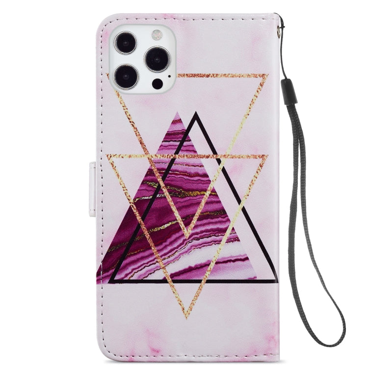 For iPhone 13 Pro Max Painted Pattern Horizontal Flip Leather Case with Holder & Card Slots & Photo Frame