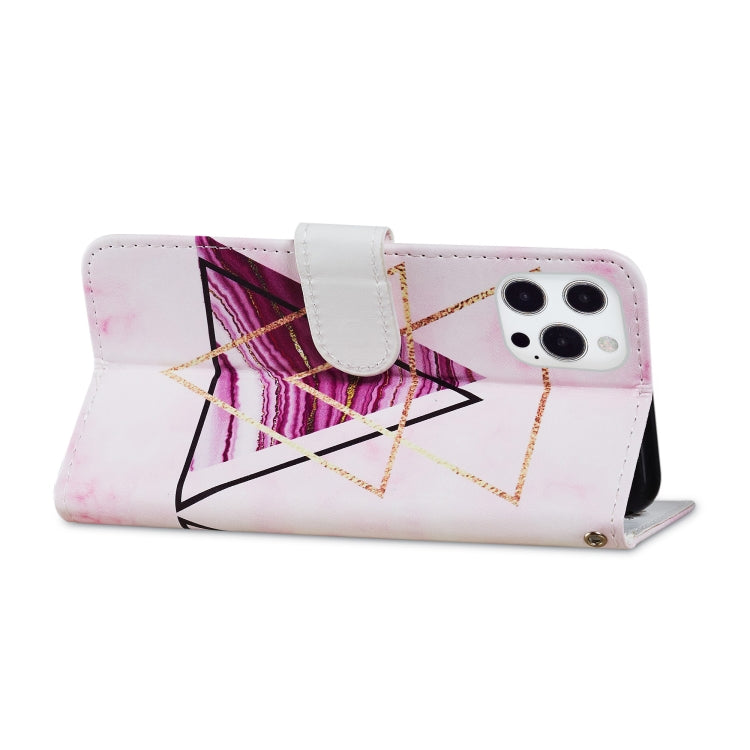 For iPhone 13 Pro Max Painted Pattern Horizontal Flip Leather Case with Holder & Card Slots & Photo Frame
