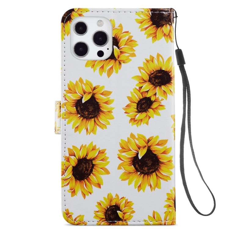 For iPhone 13 Pro Max Painted Pattern Horizontal Flip Leather Case with Holder & Card Slots & Photo Frame