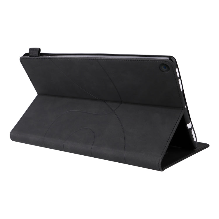 For Amazon Fire HD 10 2017 Dual-color Splicing Horizontal Flip PU Leather Case with Holder & Card Slots & Sleep / Wake-up Function
