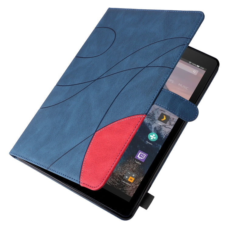 For Amazon Fire HD 10 2017 Dual-color Splicing Horizontal Flip PU Leather Case with Holder & Card Slots & Sleep / Wake-up Function