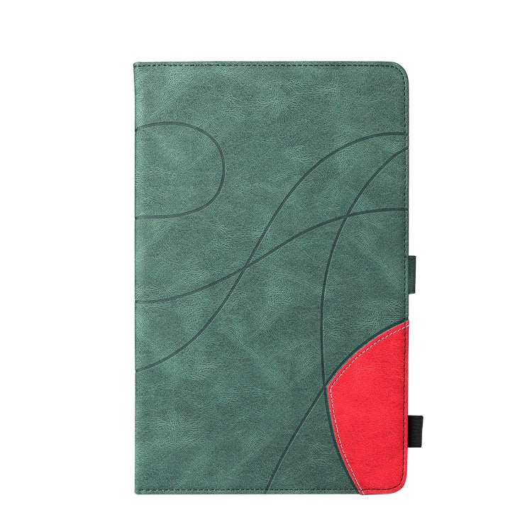 For Amazon Fire HD 10 2017 Dual-color Splicing Horizontal Flip PU Leather Case with Holder & Card Slots & Sleep / Wake-up Function