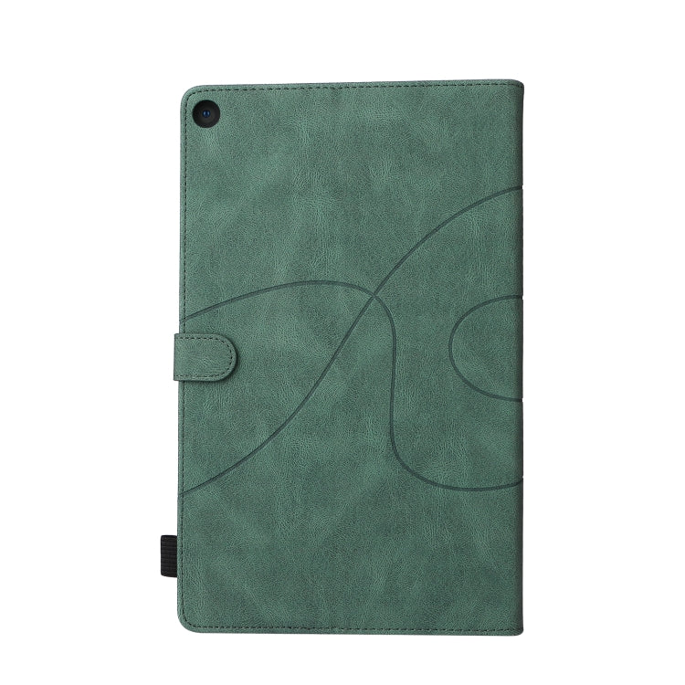 For Amazon Fire HD 10 2017 Dual-color Splicing Horizontal Flip PU Leather Case with Holder & Card Slots & Sleep / Wake-up Function