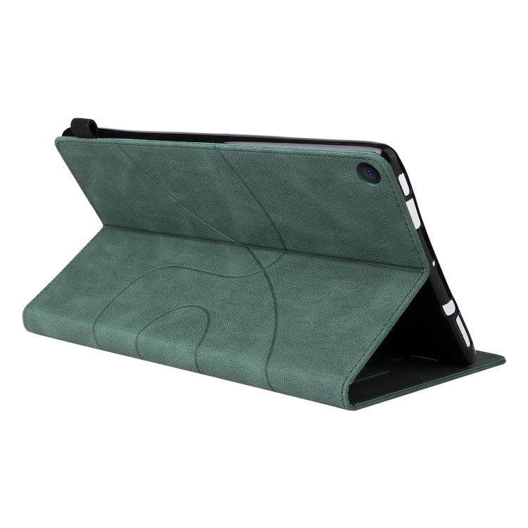 For Amazon Fire HD 10 2017 Dual-color Splicing Horizontal Flip PU Leather Case with Holder & Card Slots & Sleep / Wake-up Function