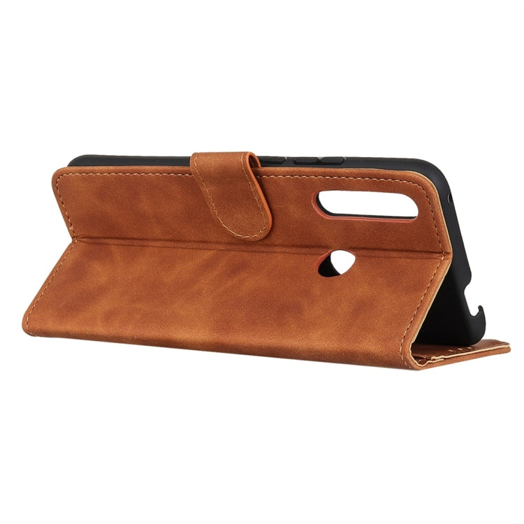 For Motorola Moto G8 Plus Retro Texture PU + TPU Horizontal Flip Leather Case with Holder & Card Slots & Wallet