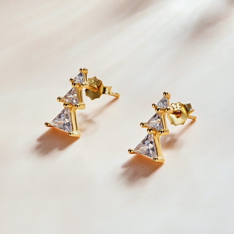 S925 Sterling Silver Exquisite Christmas Tree Ear Studs Women Earrings