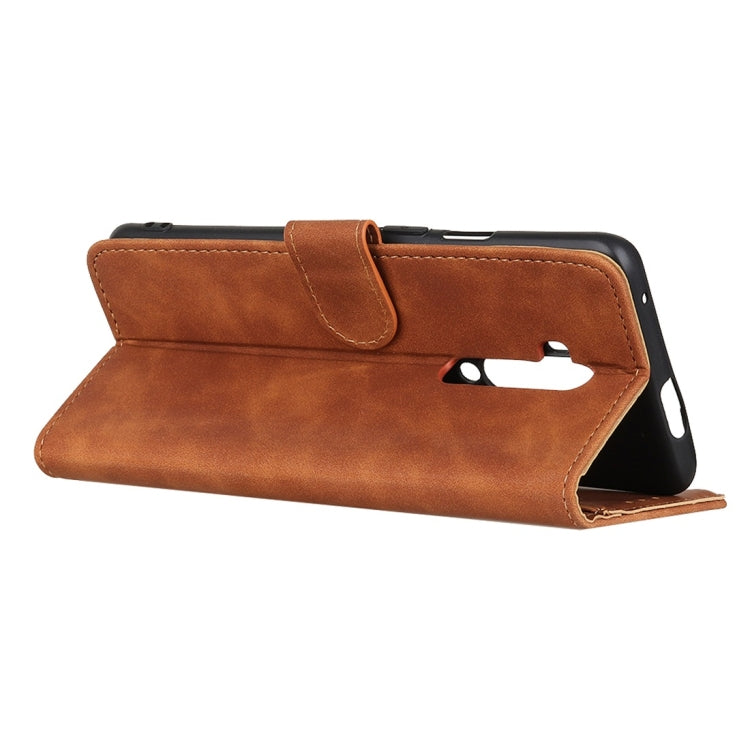 For OnePlus 7T Pro Retro Texture PU + TPU Horizontal Flip Leather Case with Holder & Card Slots & Wallet