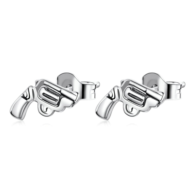 S925 Sterling Silver Revolver Ear Studs Women Earrings