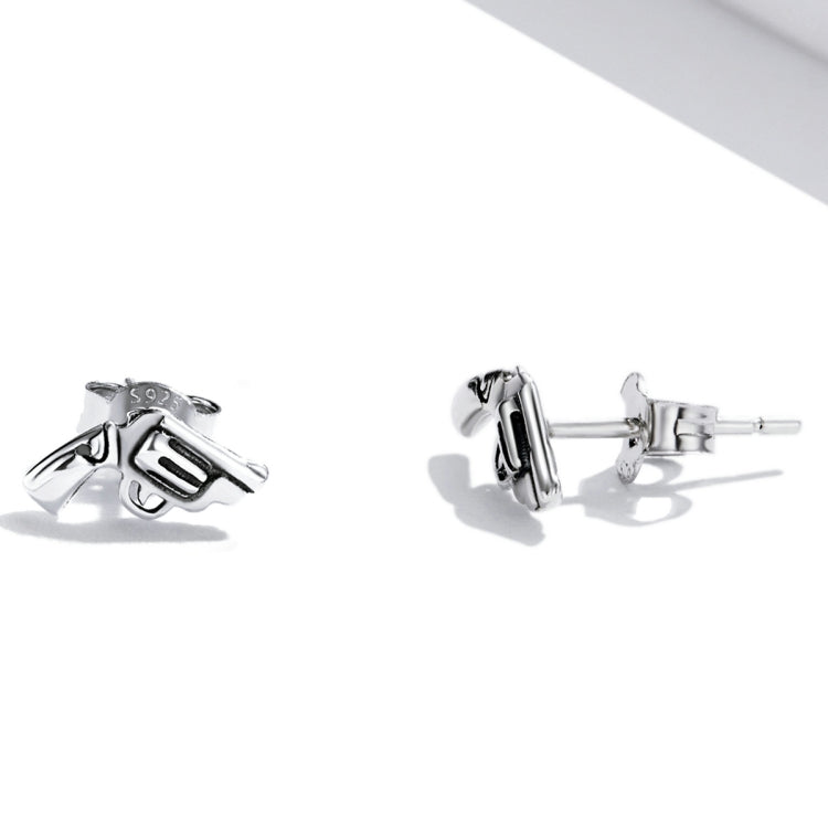S925 Sterling Silver Revolver Ear Studs Women Earrings