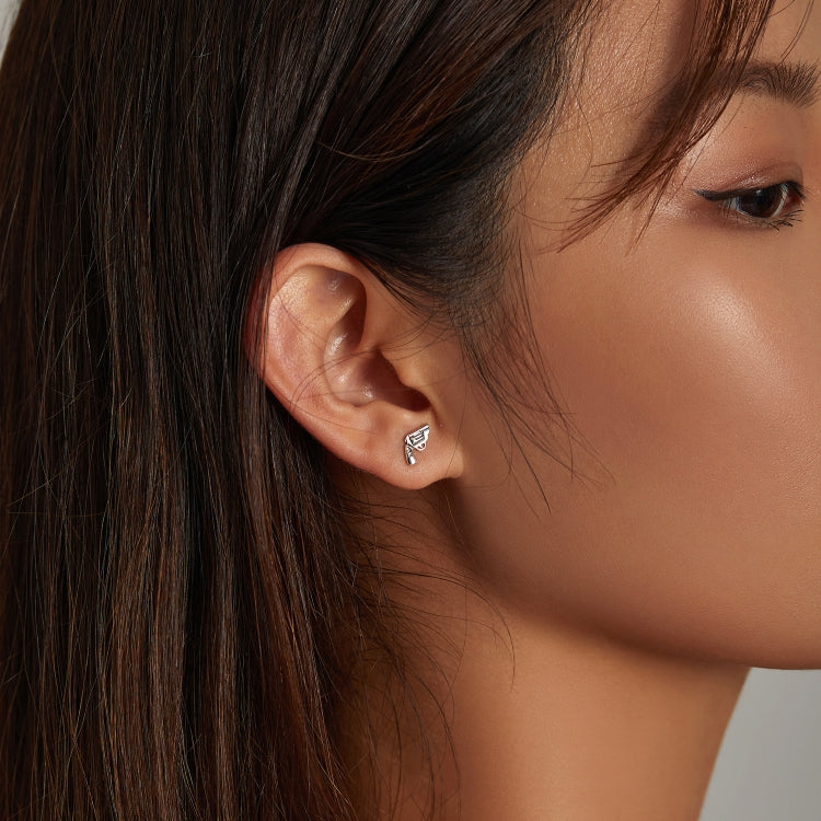S925 Sterling Silver Revolver Ear Studs Women Earrings