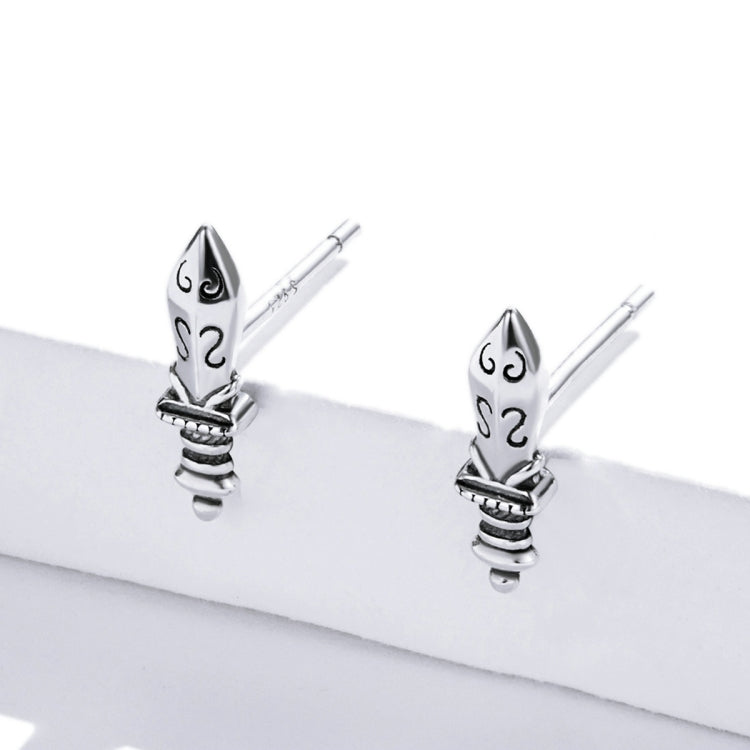 S925 Sterling Silver Creative Dagger Ear Studs Women Earrings