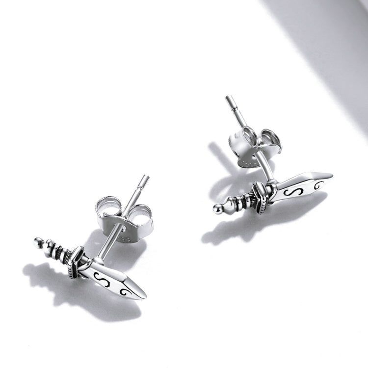 S925 Sterling Silver Creative Dagger Ear Studs Women Earrings