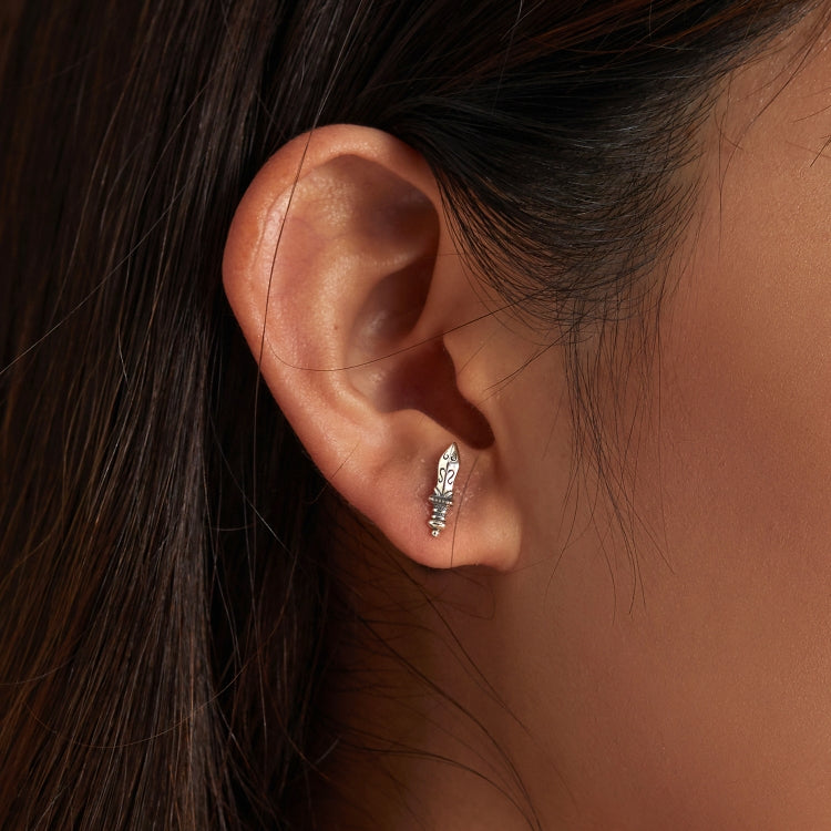 S925 Sterling Silver Creative Dagger Ear Studs Women Earrings