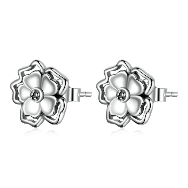 S925 Sterling Silver Vintage Flowers Ear Studs Women Earrings