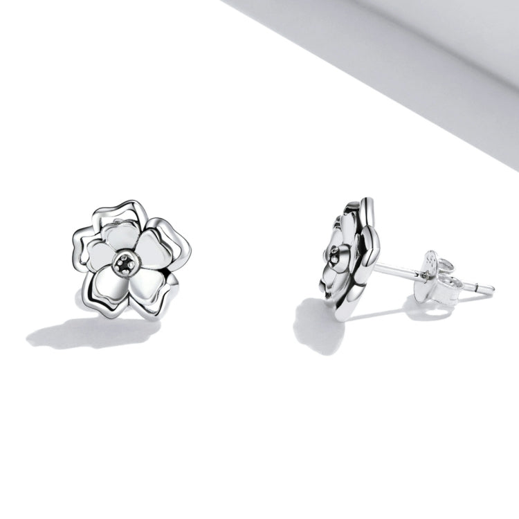 S925 Sterling Silver Vintage Flowers Ear Studs Women Earrings