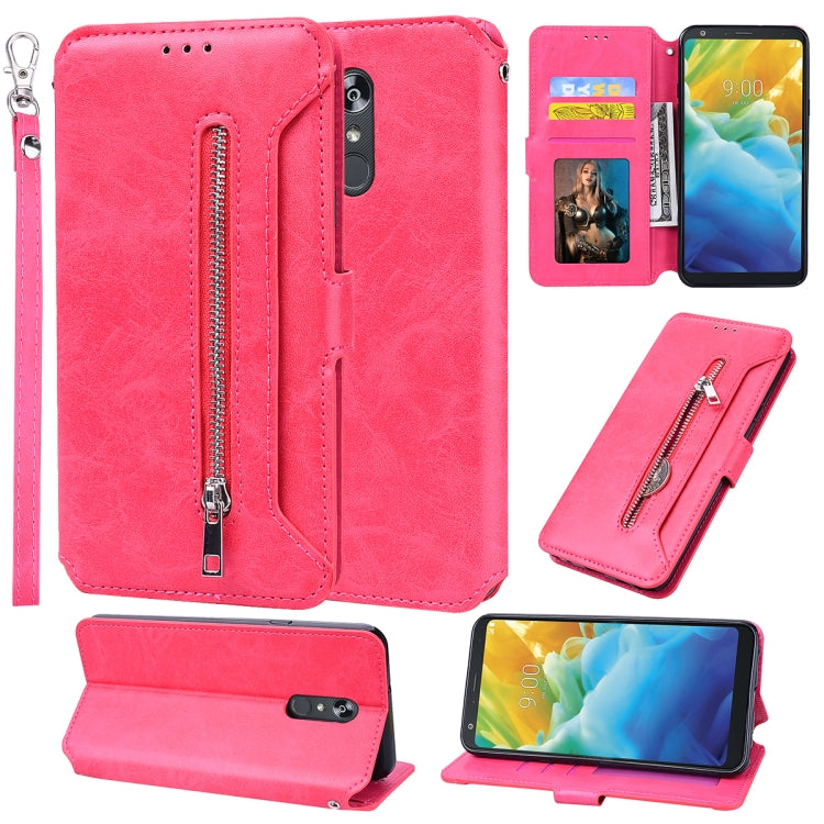 For LG Q Stylo 4 / Stylo 5 Zipper Horizontal Flip Leather Case with Holder & Card Slot & Wallet