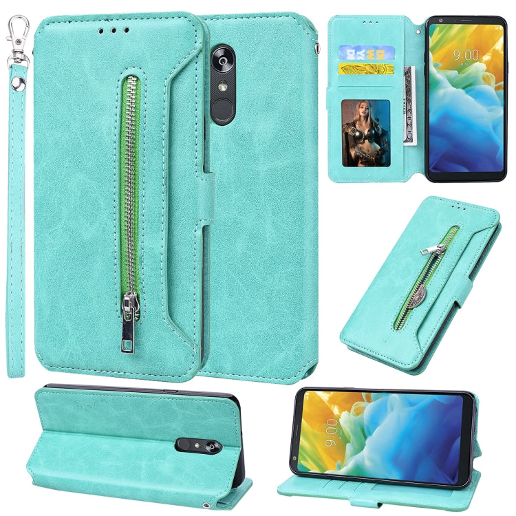 For LG Q Stylo 4 / Stylo 5 Zipper Horizontal Flip Leather Case with Holder & Card Slot & Wallet