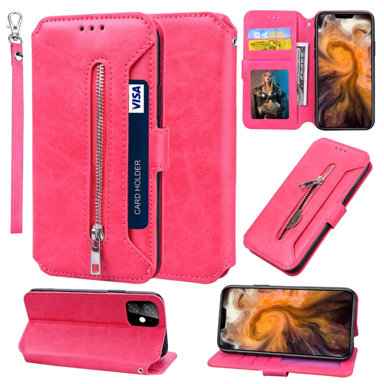 For iPhone 11 Pro Max Zipper Horizontal Flip Leather Case with Holder & Card Slot & Wallet