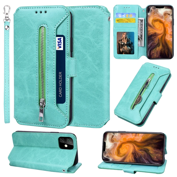 For iPhone 11 Pro Max Zipper Horizontal Flip Leather Case with Holder & Card Slot & Wallet