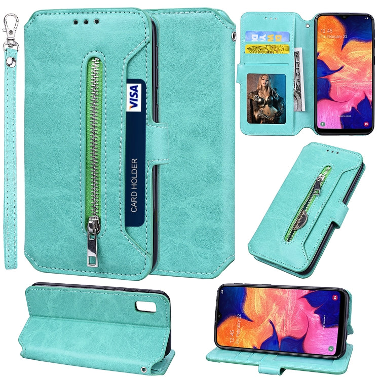 For Galaxy A10e Zipper Horizontal Flip Leather Case with Holder & Card Slot & Wallet