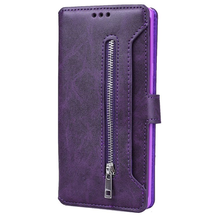 For Galaxy Note9 Zipper Horizontal Flip Leather Case with Holder & Card Slot & Wallet