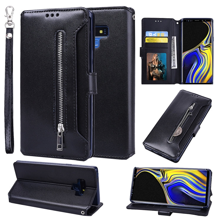 For Galaxy Note9 Zipper Horizontal Flip Leather Case with Holder & Card Slot & Wallet