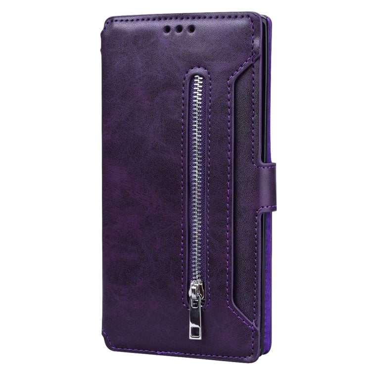 For Galaxy Note 10 Pro Zipper Horizontal Flip Leather Case with Holder & Card Slot & Wallet