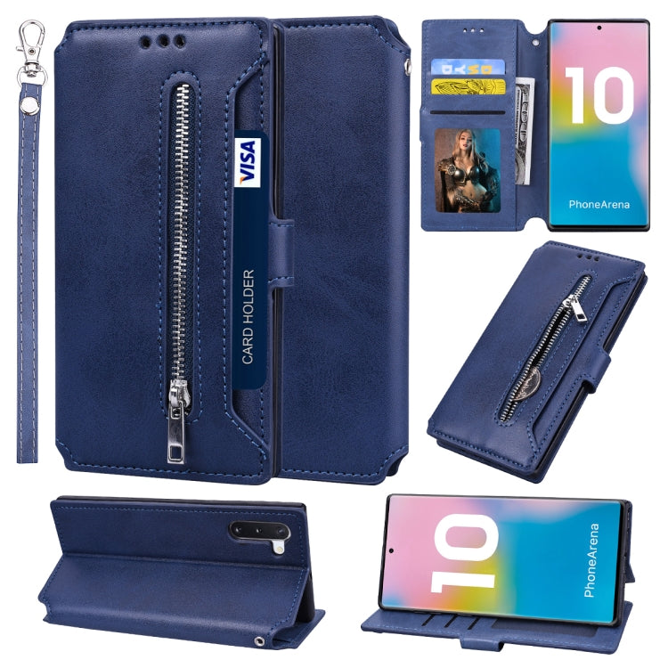 For Galaxy Note 10 Pro Zipper Horizontal Flip Leather Case with Holder & Card Slot & Wallet