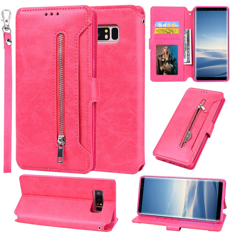 For Galaxy S10 Zipper Horizontal Flip Leather Case with Holder & Card Slot & Wallet