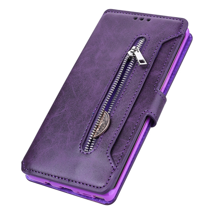 For Galaxy S10e Zipper Horizontal Flip Leather Case with Holder & Card Slot & Wallet